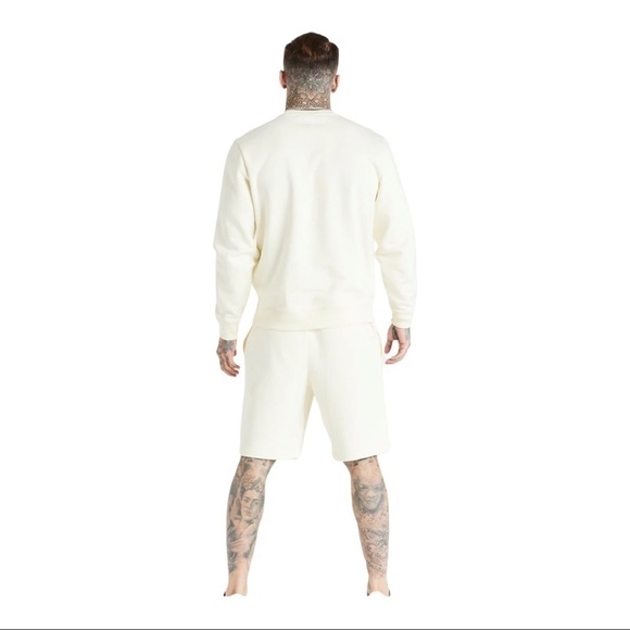 SIKSILK Ecru Essential Crew Sweatshirt - Picture 3 of 13